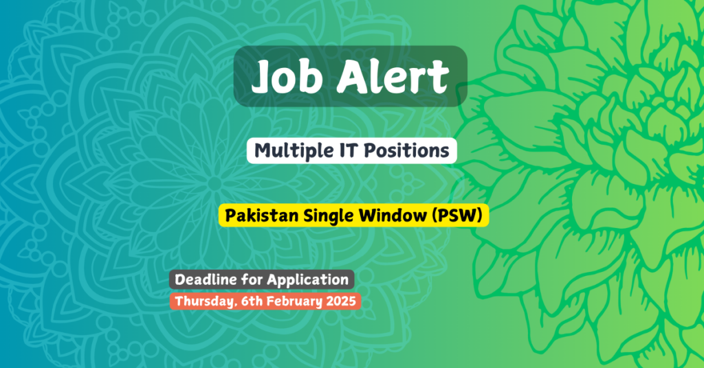 #ITJobs #PakistanSingleWindow #SoftwareEngineering #DatabaseDevelopment #AIJobs #FintechCareers #PSWJobs